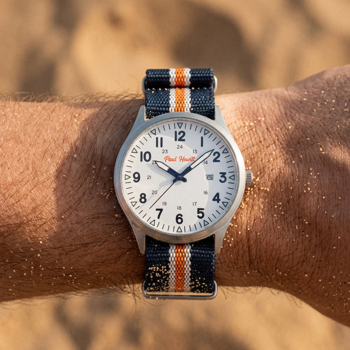 Captain's Field Watch Blau Weiß Orange