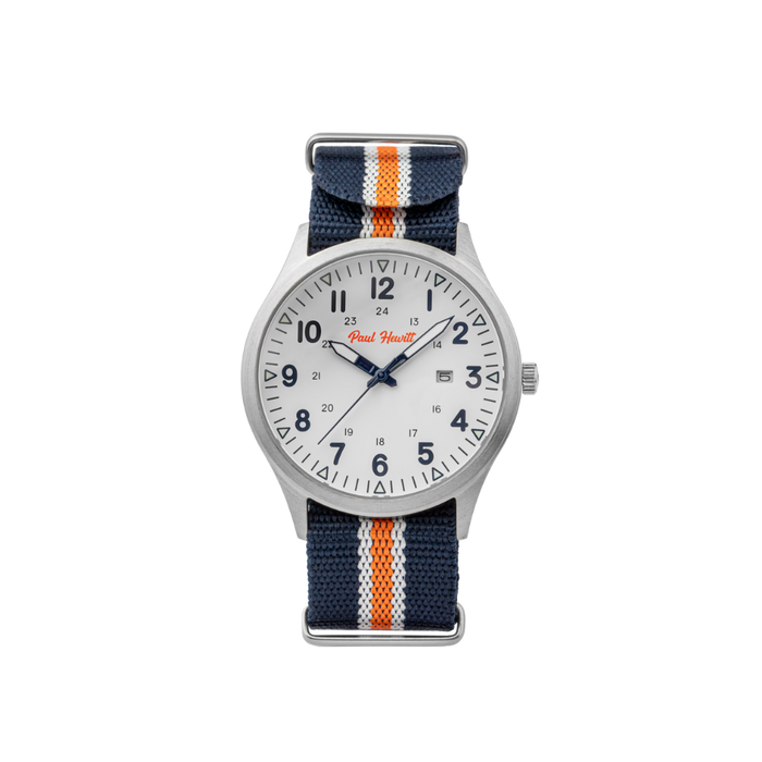 Captain's Field Watch Blau Weiß Orange