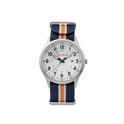 Captain's Field Watch Blau Weiß Orange