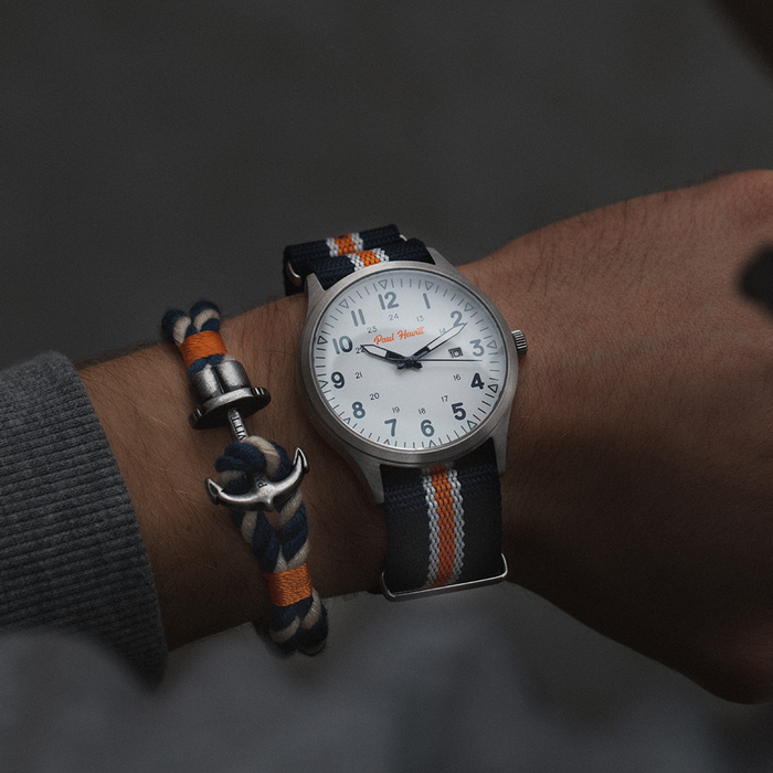 Captain's Field Watch Blau Weiß Orange