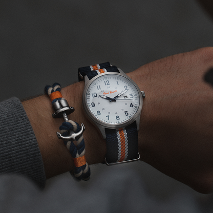Captain's Field Watch Blau Weiß Orange