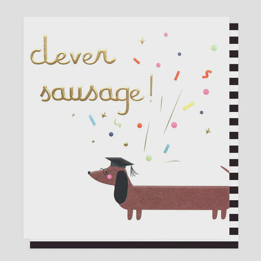 Caroline Gardner Clever Sausage Greetings Card