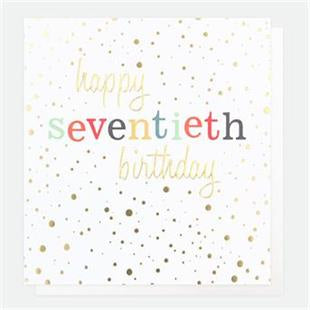 Caroline Gardner Happy 70th Birthday Greetings Card