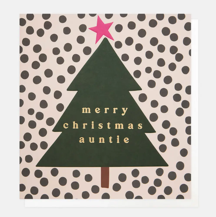 Caroline Gardner Merry Christmas Auntie Christmas Card