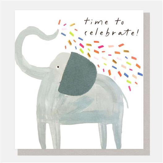 Caroline Gardner Time To Celebrate! Elephant Greetings Card
