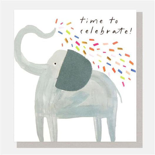 Caroline Gardner Time To Celebrate! Elephant Greetings Card