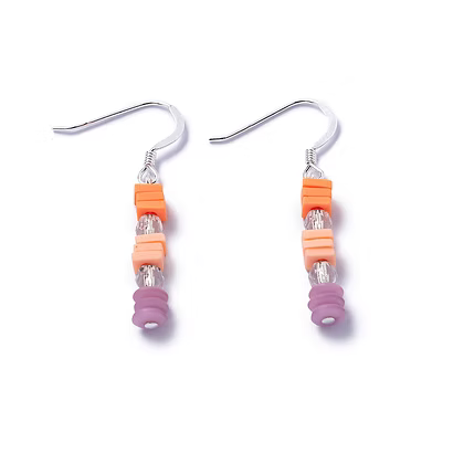 Carrie Elspeth Orange Candy Confetti Earrings
