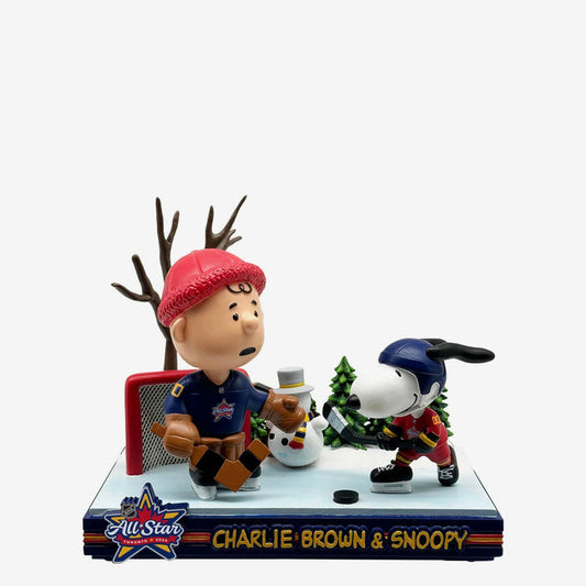 Charlie Brown & Snoopy Commemorative 2024 NHL All-Star Mini Scene Bobblehead