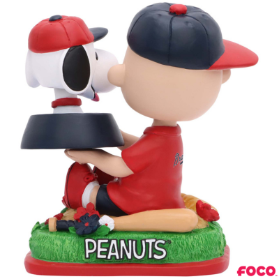 Charlie Brown & Snoopy Peanuts Dual Mini Bighead MLB Bobbleheads