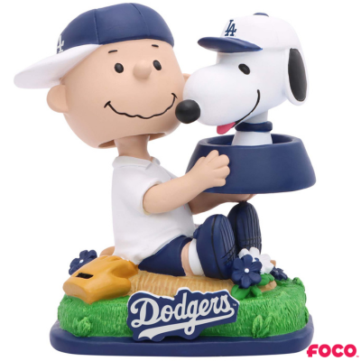 Charlie Brown & Snoopy Peanuts Dual Mini Bighead MLB Bobbleheads