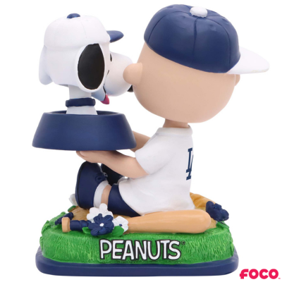 Charlie Brown & Snoopy Peanuts Dual Mini Bighead MLB Bobbleheads