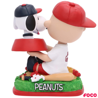 Charlie Brown & Snoopy Peanuts Dual Mini Bighead MLB Bobbleheads