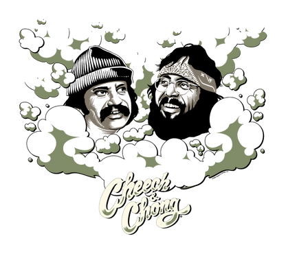 Cheech & Chong Faces Smoke Cloud T-Shirt