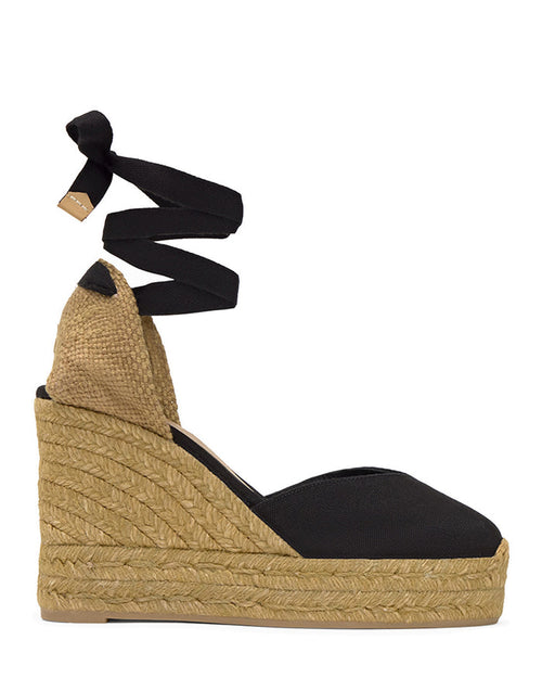 Chiara T 8ED Negro Wedge Espadrille