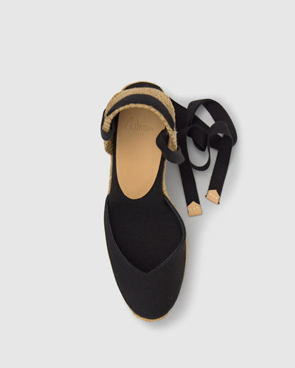 Chiara T 8ED Negro Wedge Espadrille