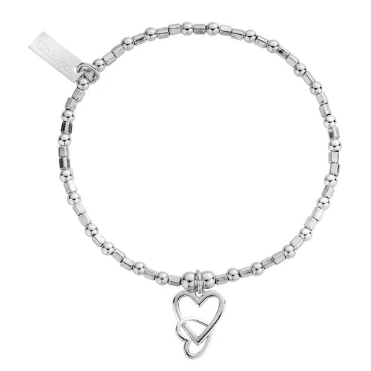 ChloBo Mini Cube Interlocking Love Heart Bracelet