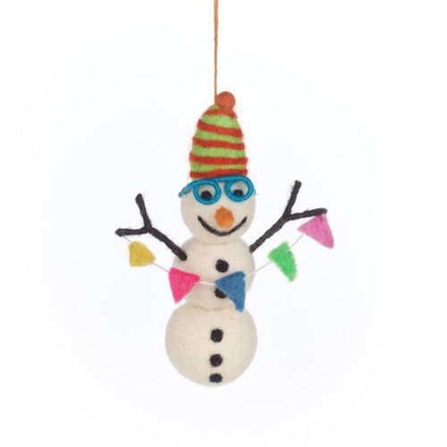 Christmas Felt Decoration - Benedict The Snowman
