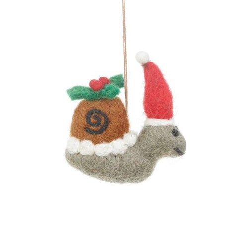 Christmas Felt Decoration - Christmas Snail