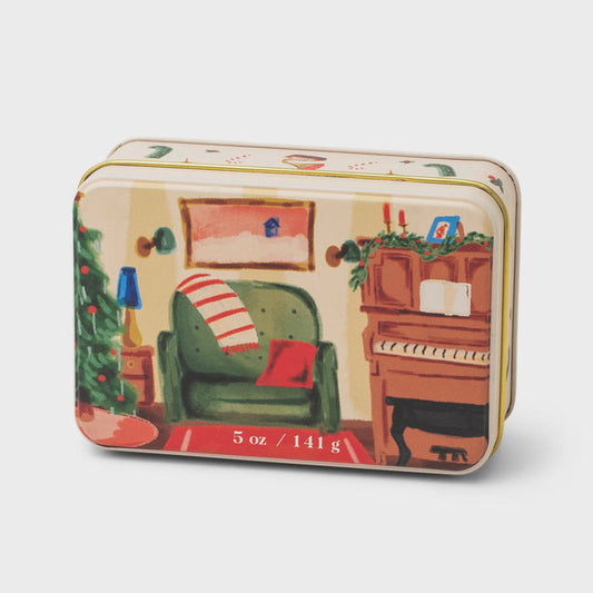 Christmas Tin Candle - Pomegranate Spruce