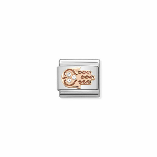 Classic Link 9K Rose Gold Hand of Fatima Charm