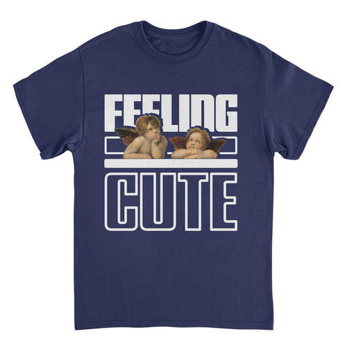 Classic Paintings Cherubs Feeling Cute Raphael Navy T-Shirt