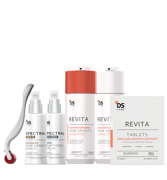 Complete Hair Density Kit | Revita Shampoo/Conditioner + Men's + Booster + Tablets + Stimuroller 0.5