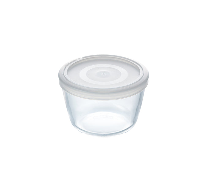 Round storage box, storage box with lid, round storage box with lid, air fryer dish, round glass dish, glass storage box
