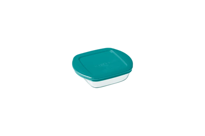 Cook & Store - Square glass dish with duck blue lid - Cook & Store