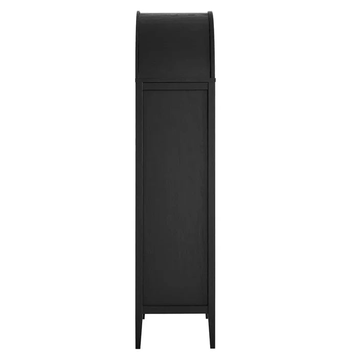 Coral Black Arched Storage Display Cabinet Canva Home