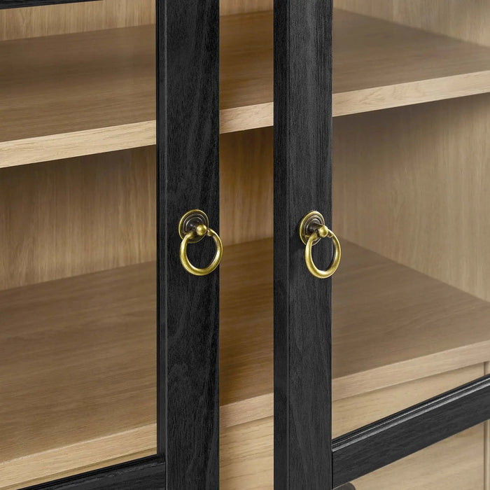 Coral Black Arched Storage Display Cabinet Canva Home