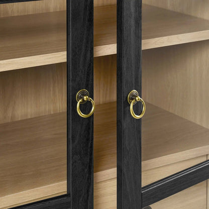 Coral Black Arched Storage Display Cabinet Canva Home