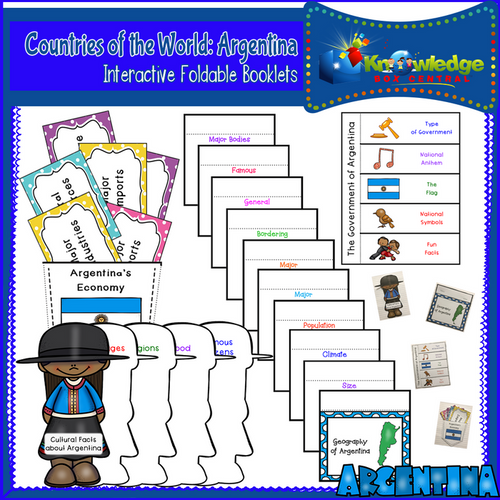 Countries of the World Interactive Foldable Booklets