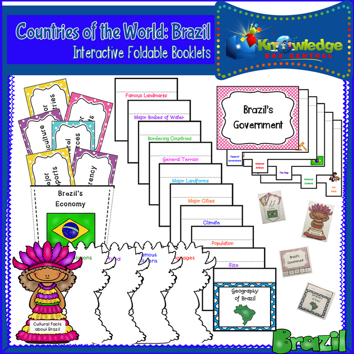 Countries of the World Interactive Foldable Booklets