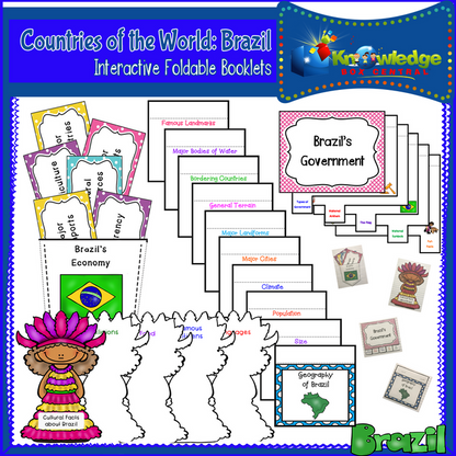 Countries of the World Interactive Foldable Booklets