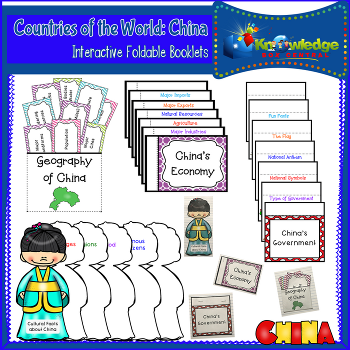 Countries of the World Interactive Foldable Booklets
