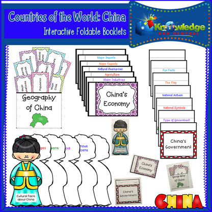 Countries of the World Interactive Foldable Booklets