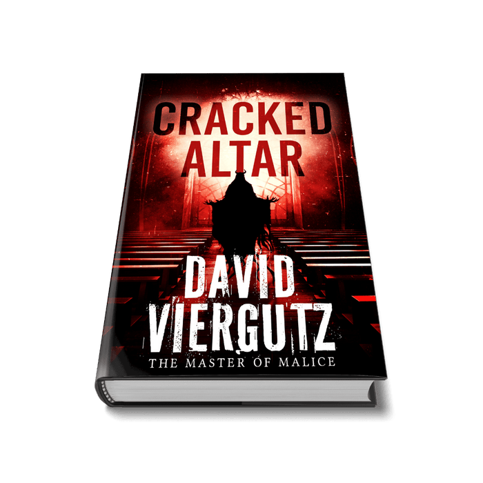 Cracked Altar paperback back cover — supernatural horror novel by David Viergutz