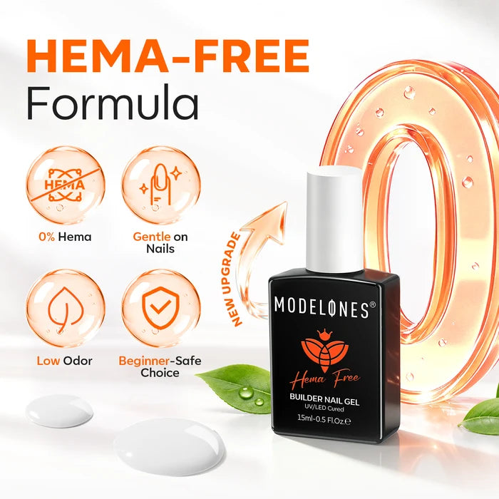 8-In-1 Cream Milk Hema-Free Builder Gel 15ml Builder Gel MODELONES #cream milk