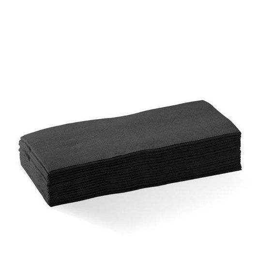 CTN Environap BLACK Quilted 2ply Dinner Napkin Redifold x 1000