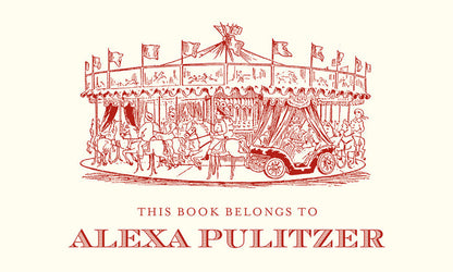 Customizable Carousel Bookplate Stickers