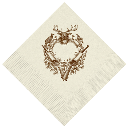 Customizable Hunting Plaque Beverage Napkins
