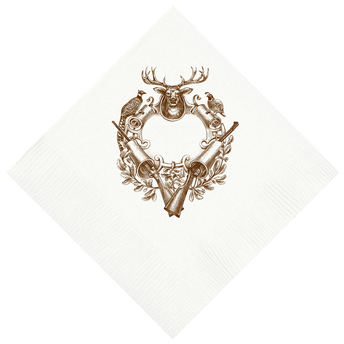 Customizable Hunting Plaque Beverage Napkins
