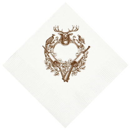Customizable Hunting Plaque Beverage Napkins