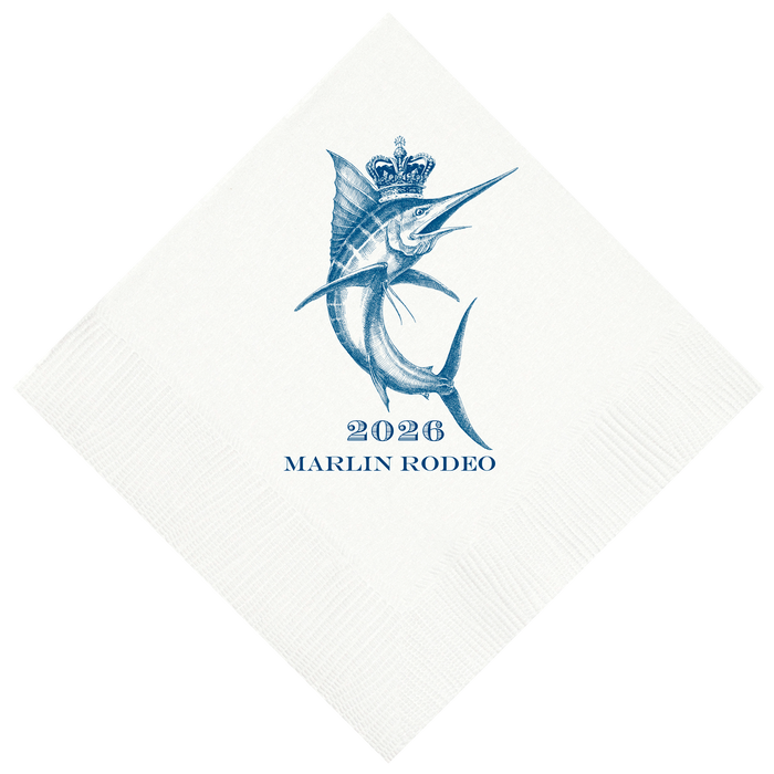 Customizable King Marlin Beverage Napkins