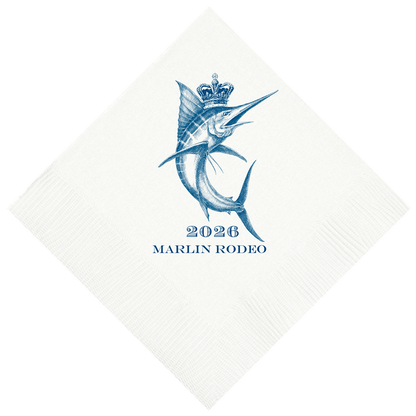 Customizable King Marlin Beverage Napkins