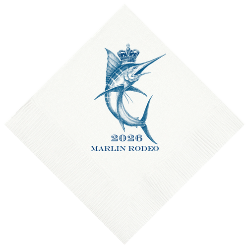 Customizable King Marlin Beverage Napkins