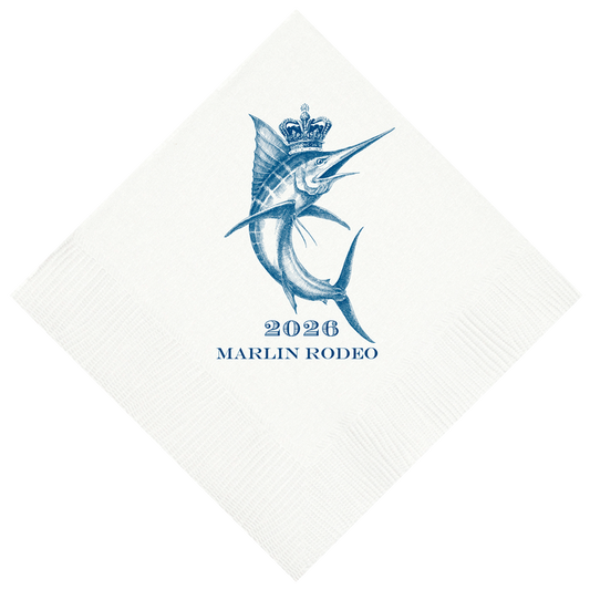 Customizable King Marlin Beverage Napkins