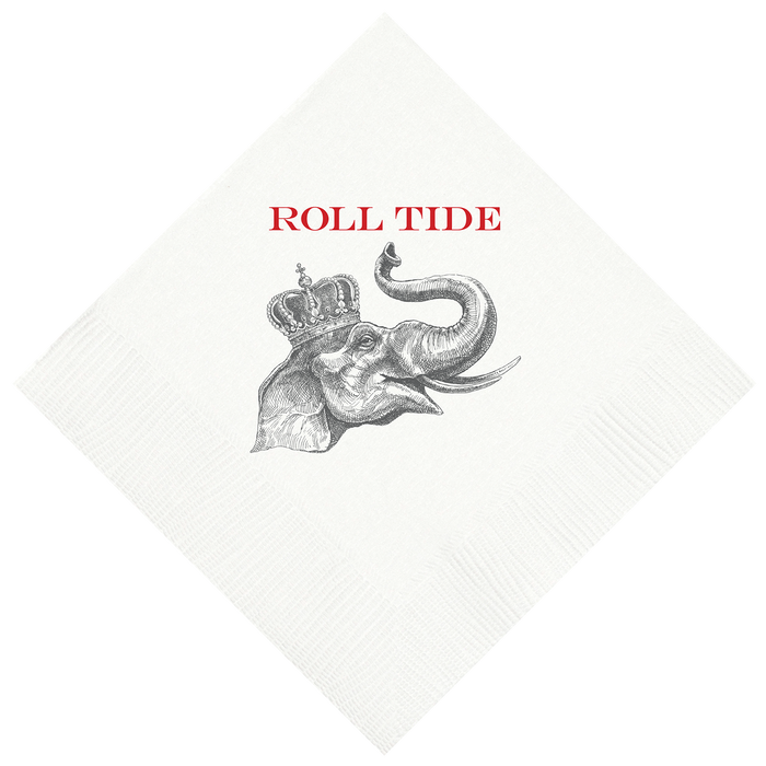 Customizable Lucky Elephant Beverage Napkins