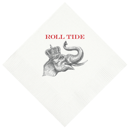 Customizable Lucky Elephant Beverage Napkins