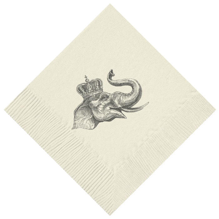 Customizable Lucky Elephant Beverage Napkins